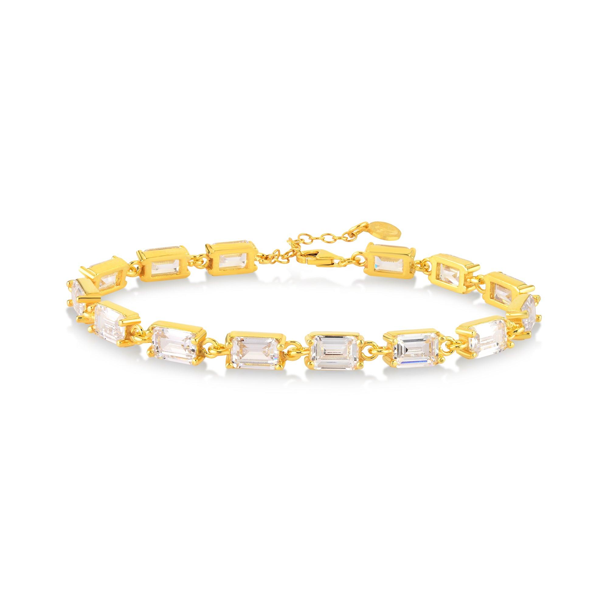 Mozanit Taşlı Baget Kırık Su Yolu Bileklik - Karosh