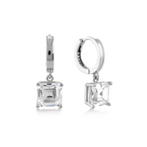 Kubik Zirconia Taşlı Kare Kesim Küpe