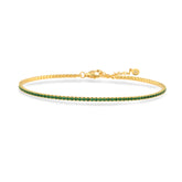 Zümrüt Zirconia Taşlı Mini Su Yolu Bileklik