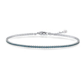 Aquamarine Zirconia Taşlı Mini Su Yolu Bileklik