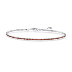 Garnet Zirconia Taşlı Mini Su Yolu Bileklik