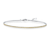 Sarı Zirconia Taşlı Mini Su Yolu Bileklik