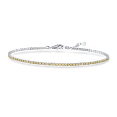 Sarı Zirconia Taşlı Mini Su Yolu Bileklik