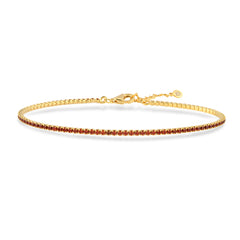 Garnet Zirconia Taşlı Mini Su Yolu Bileklik