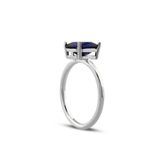 Safir Zirconia Taşlı Kare Kesim Tektaş Yüzük