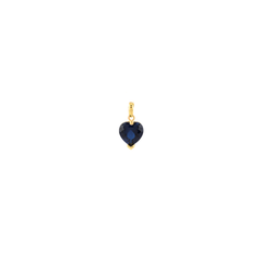Safir Zirconia Taşlı Kalp Kesim Taşlı Kolye Ucu