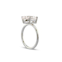 Kubik Zirconia Taşlı Damla Kesim Tektaş Yüzük