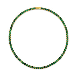 Zümrüt Zirconia Taşlı Su Yolu Kolye