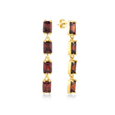 Garnet Zirconia Taşlı Kırık Su Yolu Küpe