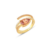 Champagne Zirconia Taşlı Harmonic Twist Yüzük