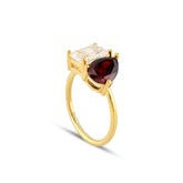 Garnet Zirconia Taşlı Harmonic Fusion Yüzük