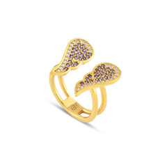 Ametist Zirconia Taşlı Angel Harmony Yüzük