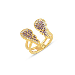 Ametist Zirconia Taşlı Angel Harmony Yüzük
