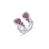 Yakut Zirconia Taşlı Angel Harmony Yüzük