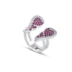 Yakut Zirconia Taşlı Angel Harmony Yüzük