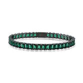 Zümrüt Zirconia Taşlı Baget Kesim Su Yolu Bileklik