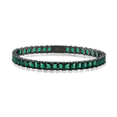 Zümrüt Zirconia Taşlı Baget Kesim Su Yolu Bileklik