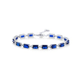 Safir Renk Baget Kırık Su Yolu Bileklik - Karosh