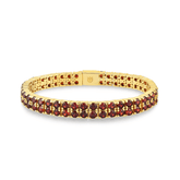 Karosh Kırmızı Taşlı Yuvarlak Kesim Su Yolu Bileklik - Karosh