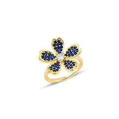 Safir Zirconia Taşlı Daisy Yüzük