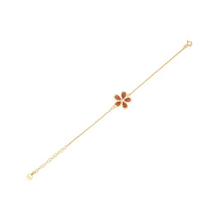 Garnet Zirconia Taşlı Daisy Bileklik