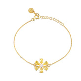 Sarı Zirconia Taşlı Damla Daisy Bileklik