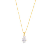 Kubik Zirconia Taşlı Damla Kesim Kolye