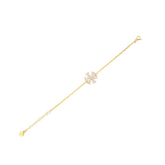 Kubik Zirconia Taşlı Damla Kesim Daisy Bileklik