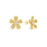 Sarı Zirconia Taşlı Daisy Küpe