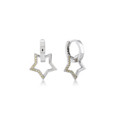 Karosh Sarı Taşlı Mini Yıldız Küpe - Karosh