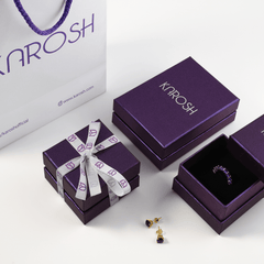 Garnet Taşlı Baget Mineli Yüzük - Karosh