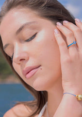 Karosh Akuamarin Baget Taşlı Mineli Yüzük - Karosh