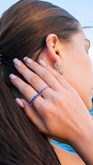 Karosh Safir Renk Tamtur Eklem Yüzüğü - Karosh