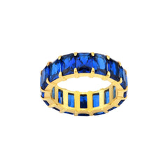 Indigo Baget Taşlı Tamtur Yüzük - Karosh